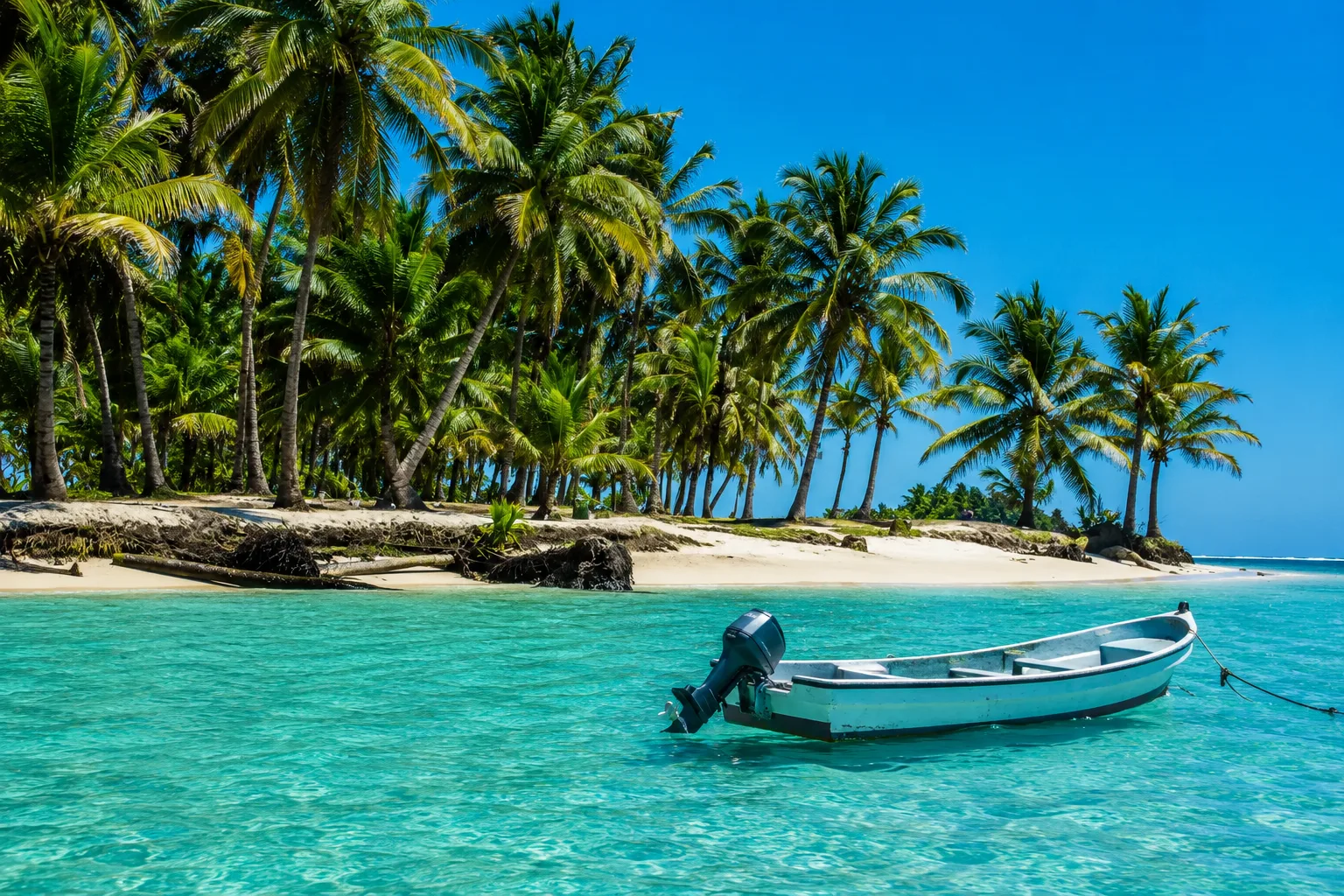 Isole di San Blas, spiaggia tropicale a Panama